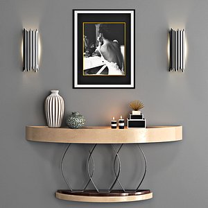 3D console table set