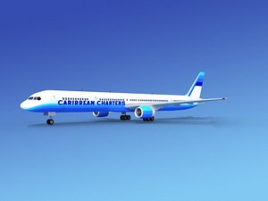 3d airline boeing 757 757-300 model