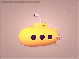 Cartoon Submarine 3D model