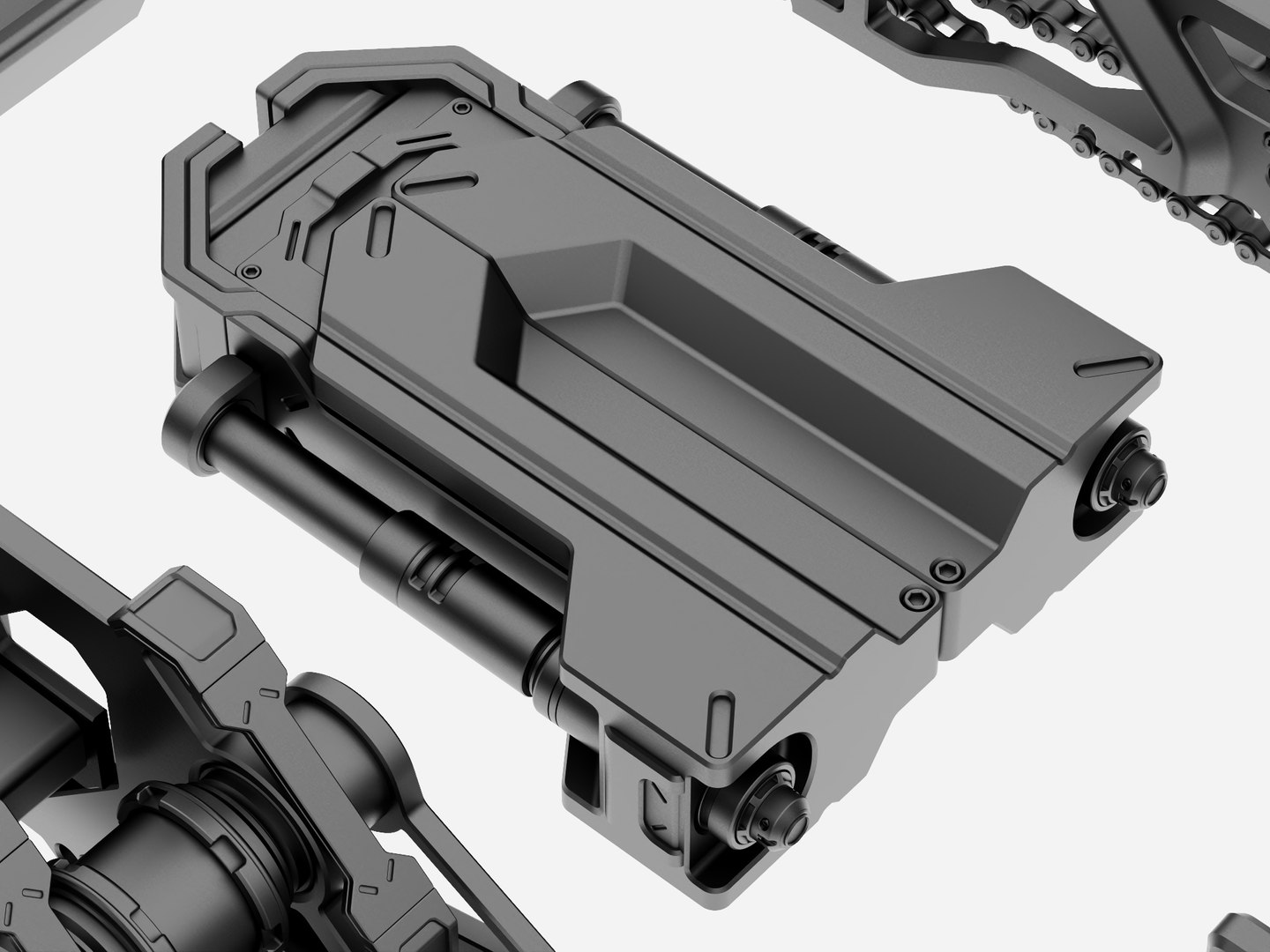 Sci-fi Mecha Parts Assembly Kit Mechanical Component Model Pack 3D ...