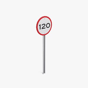Speed Limit Road Sign 120
