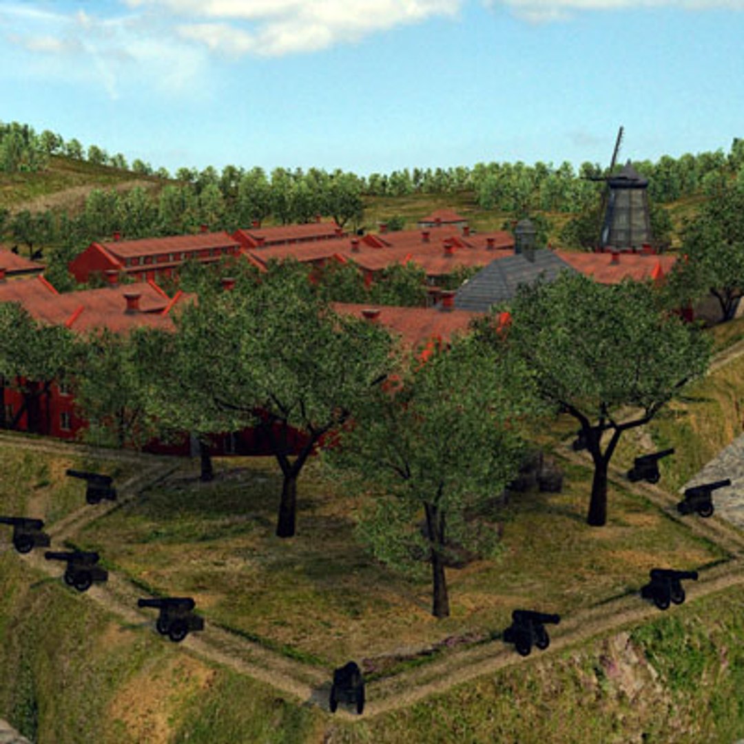 Military Fort Level 3d Model