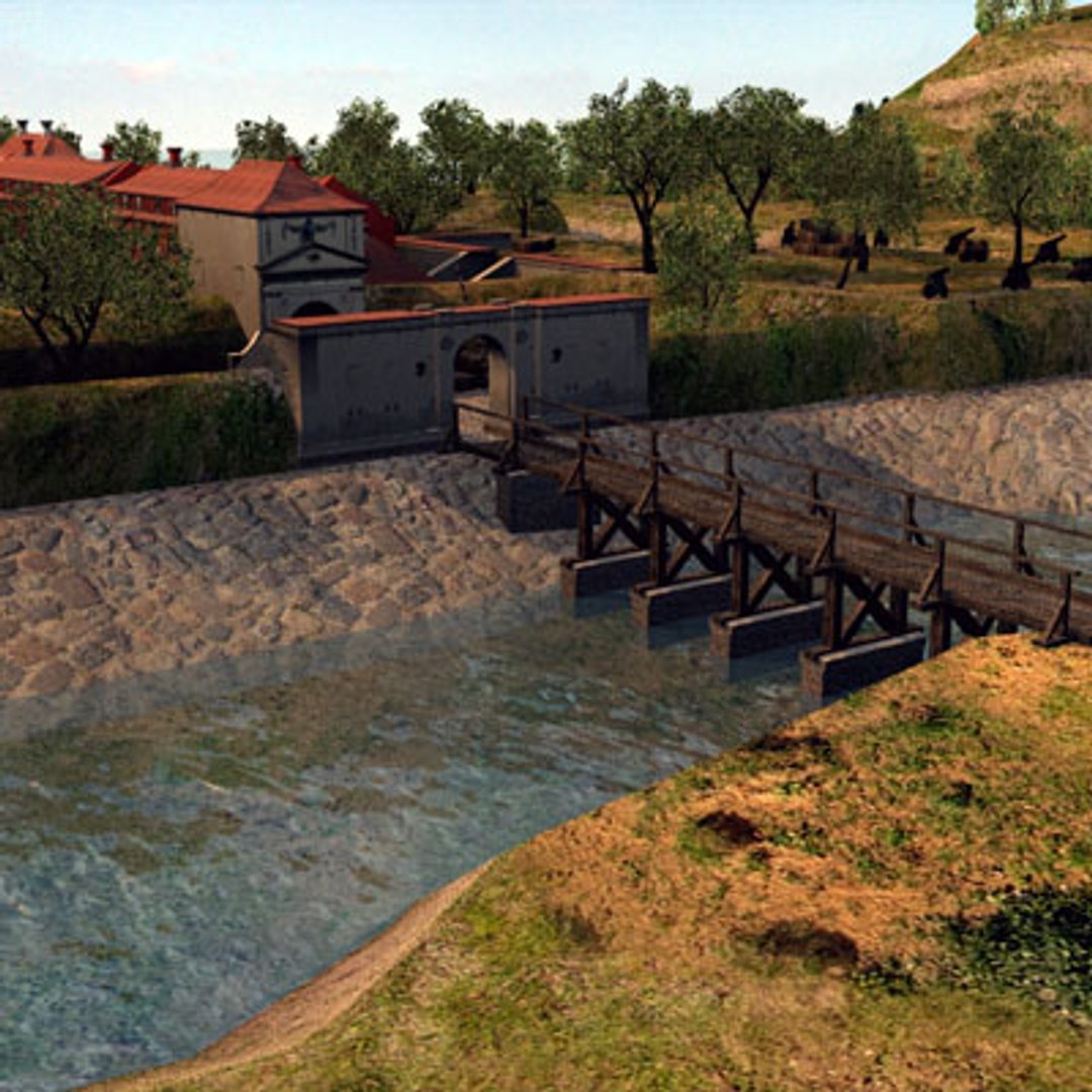 Military Fort Level 3d Model