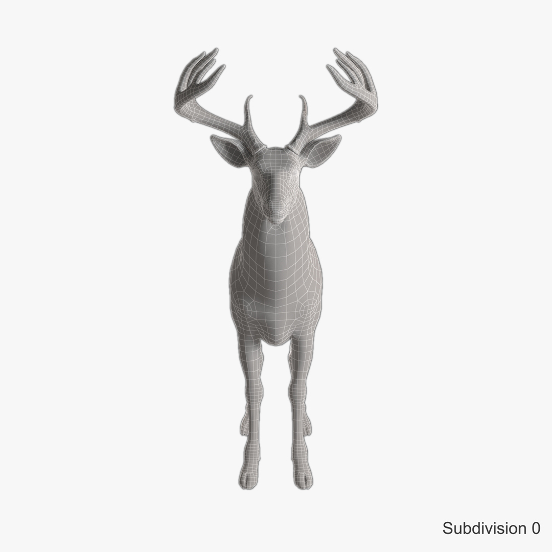 Deer Rigged 3d Model