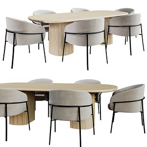 2 Tables and Chair Collection 3D