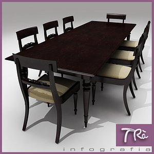 classic table 3d model