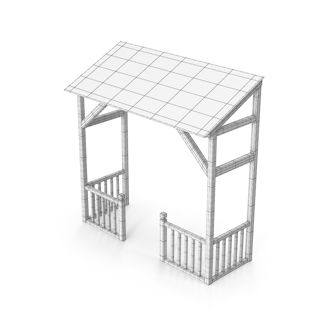 3D model Wooden Veranda - TurboSquid 2171077