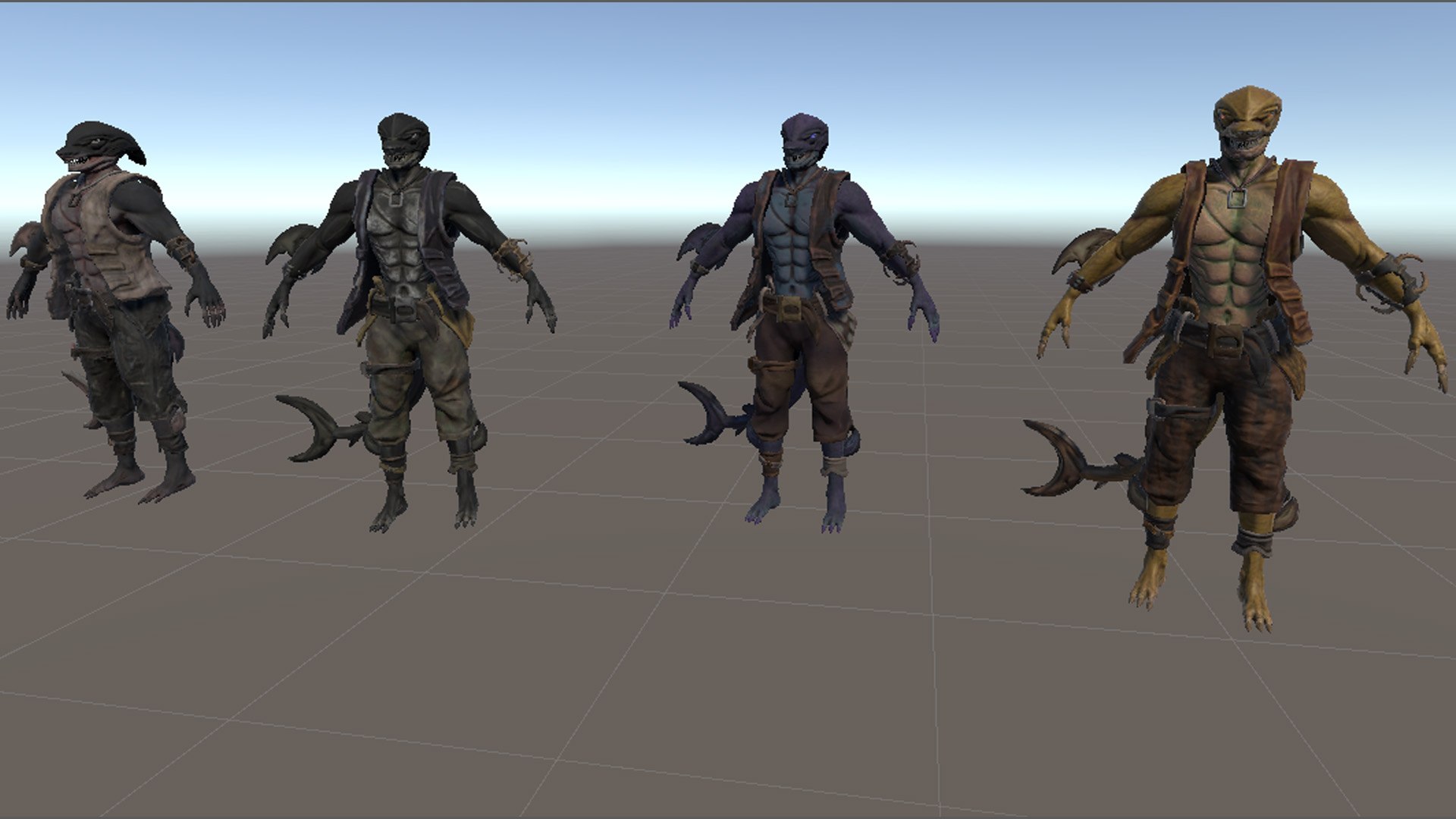 3D Shark-Man model https://p.turbosquid.com/ts-thumb/uM/PnYU1R/6E/unity/jpg/1743246811/1920x1080/fit_q87/fec8ed27159424d308f9809a054feb8cac6de0af/unity.jpg