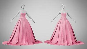 3D Dress 47 Tickle Me Pink With Design model