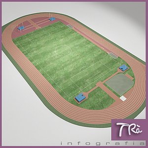 athletic field 3d max