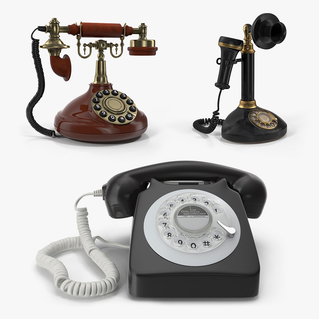 Rotary Phones Collection 2 3D model preview