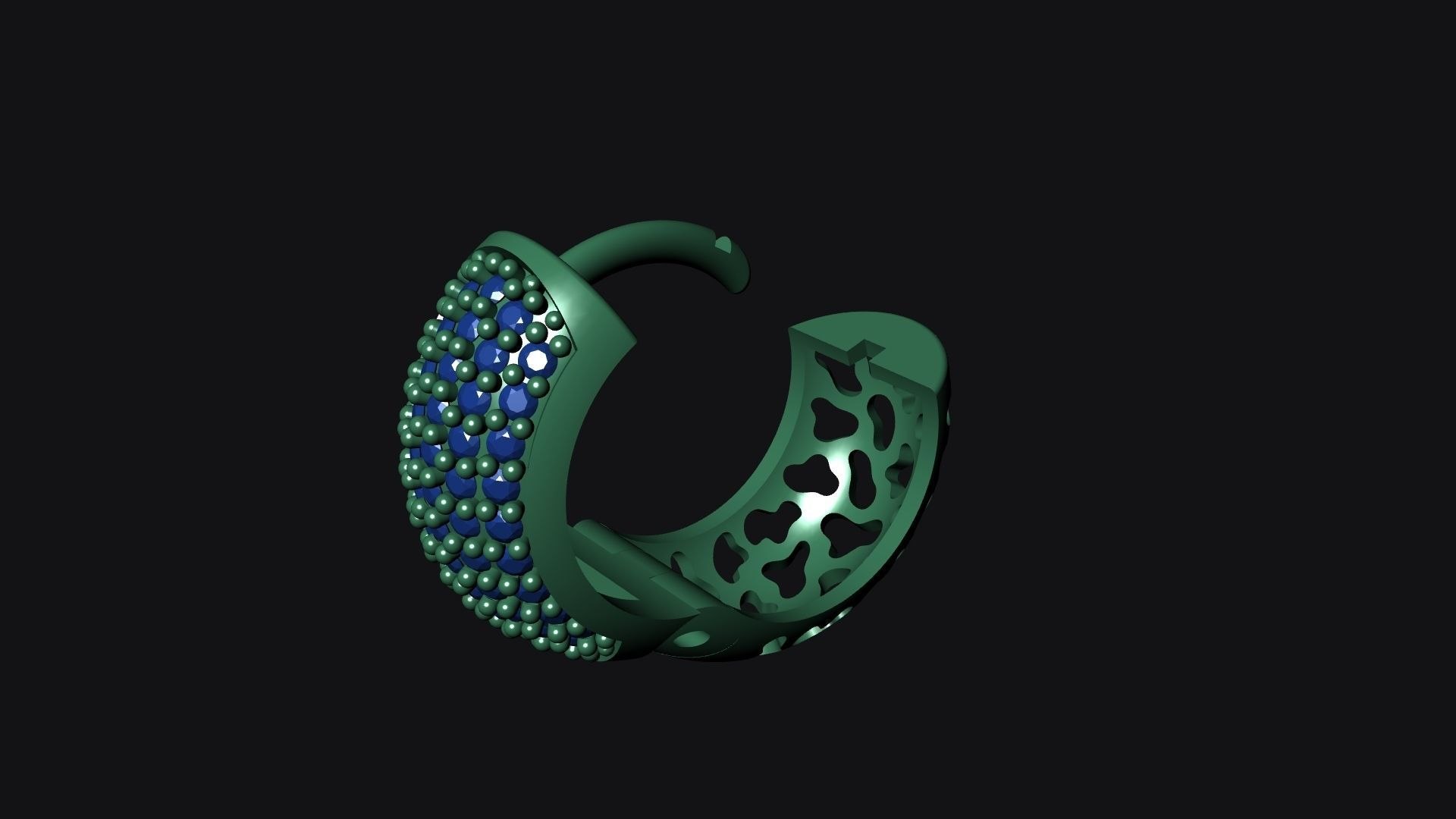 3dm stl stone earring printable jewelry 3D model 3D - TurboSquid 2084679