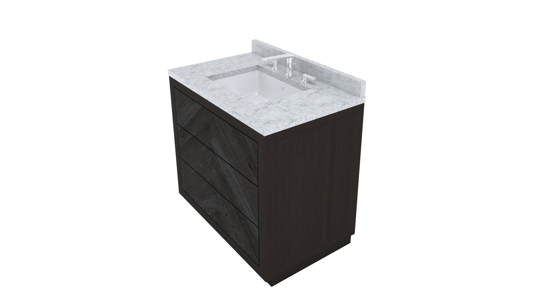 restoration hardware herringbone vanity 3d model