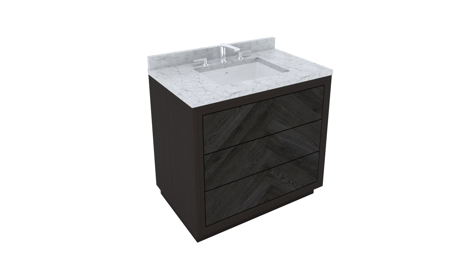 restoration hardware herringbone vanity 3d model