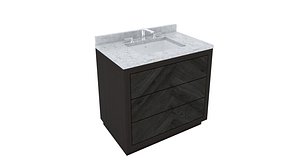 restoration hardware herringbone vanity 3d model