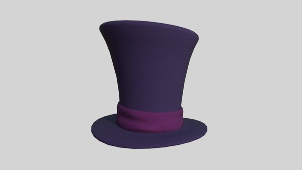3D Top Hat 03 Purple - Character Fashion Design model