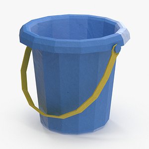 Sand Toy Bucket Low Poly