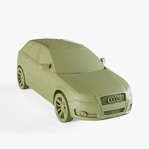 3D audi A3 2010 model