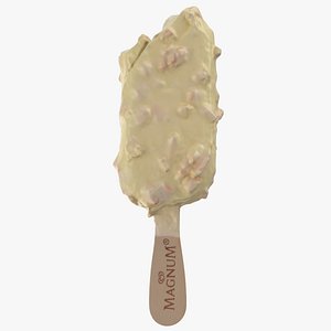 3D model White Chocolate Almond Ice Cream Bar - 3D Scanned