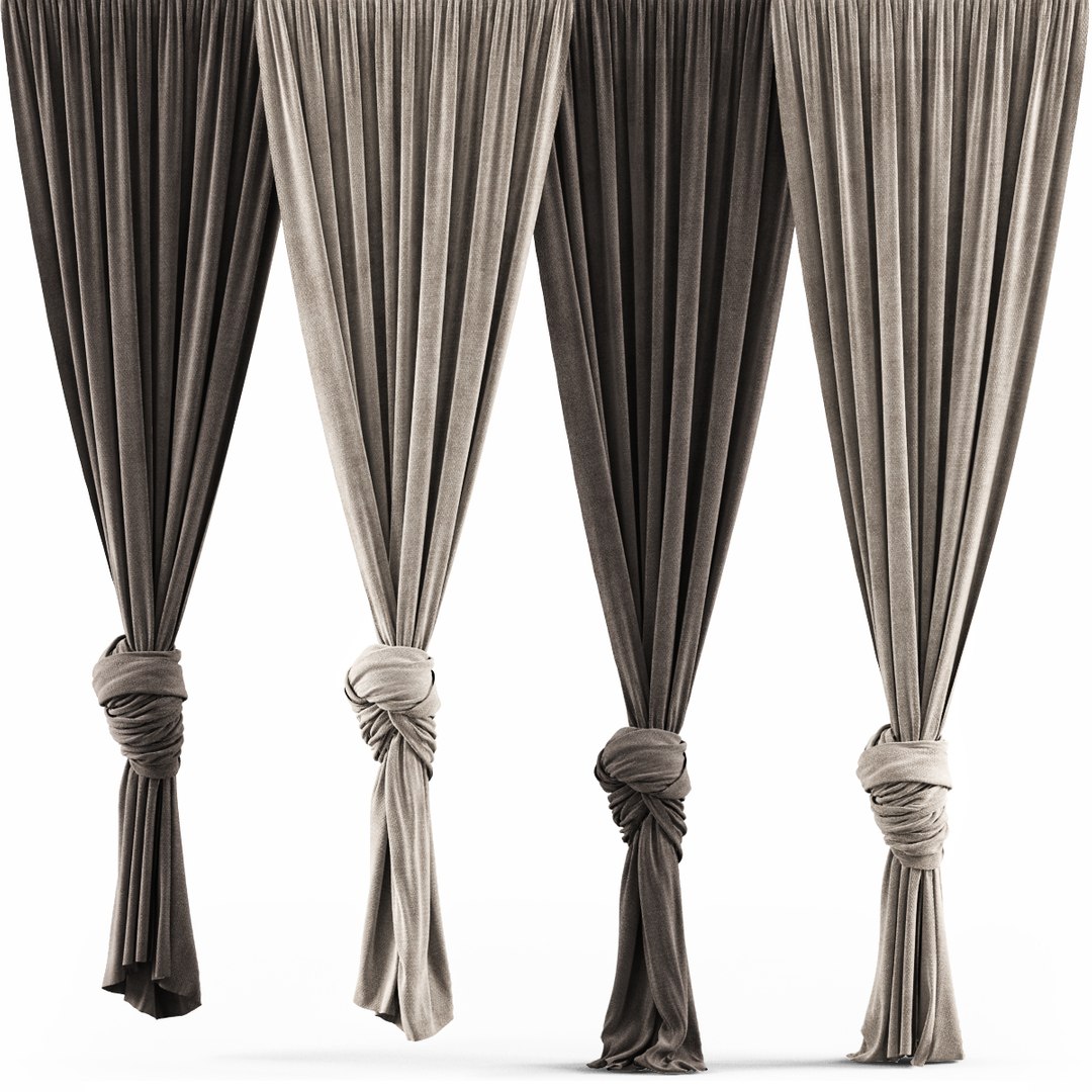 3D Model Curtains 38 Knot Interior TurboSquid 1334182