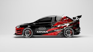 Mitsubishi lancer evo x tuning 3D model