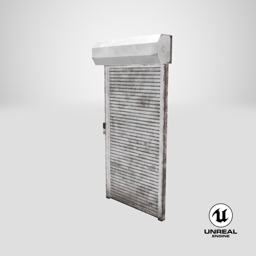 Storefront-rolling-gate---gate-01-dirty 3D Model - TurboSquid 1338397