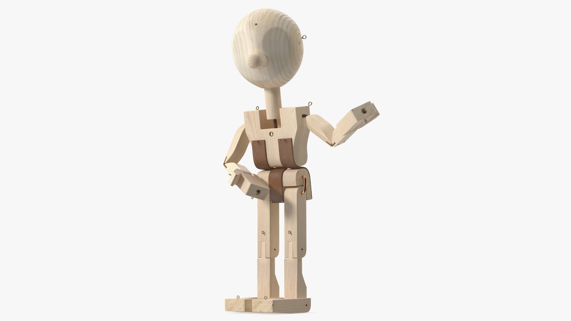 Raw Wooden Man Shows 3D model preview