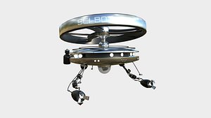 3D Flying Robot I08 Aluminum - SciFi Character Design