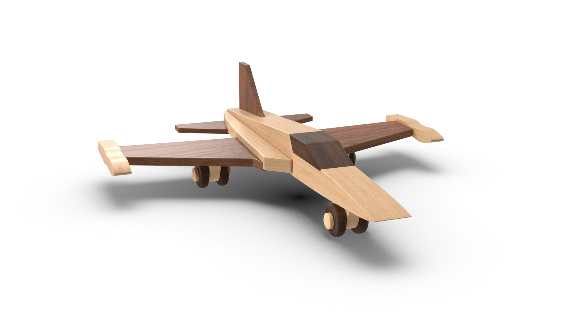 Toy plane 3d model top