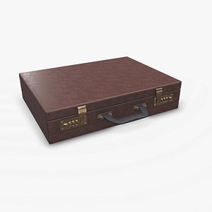 Old Leather Briefcase Low-poly PBR