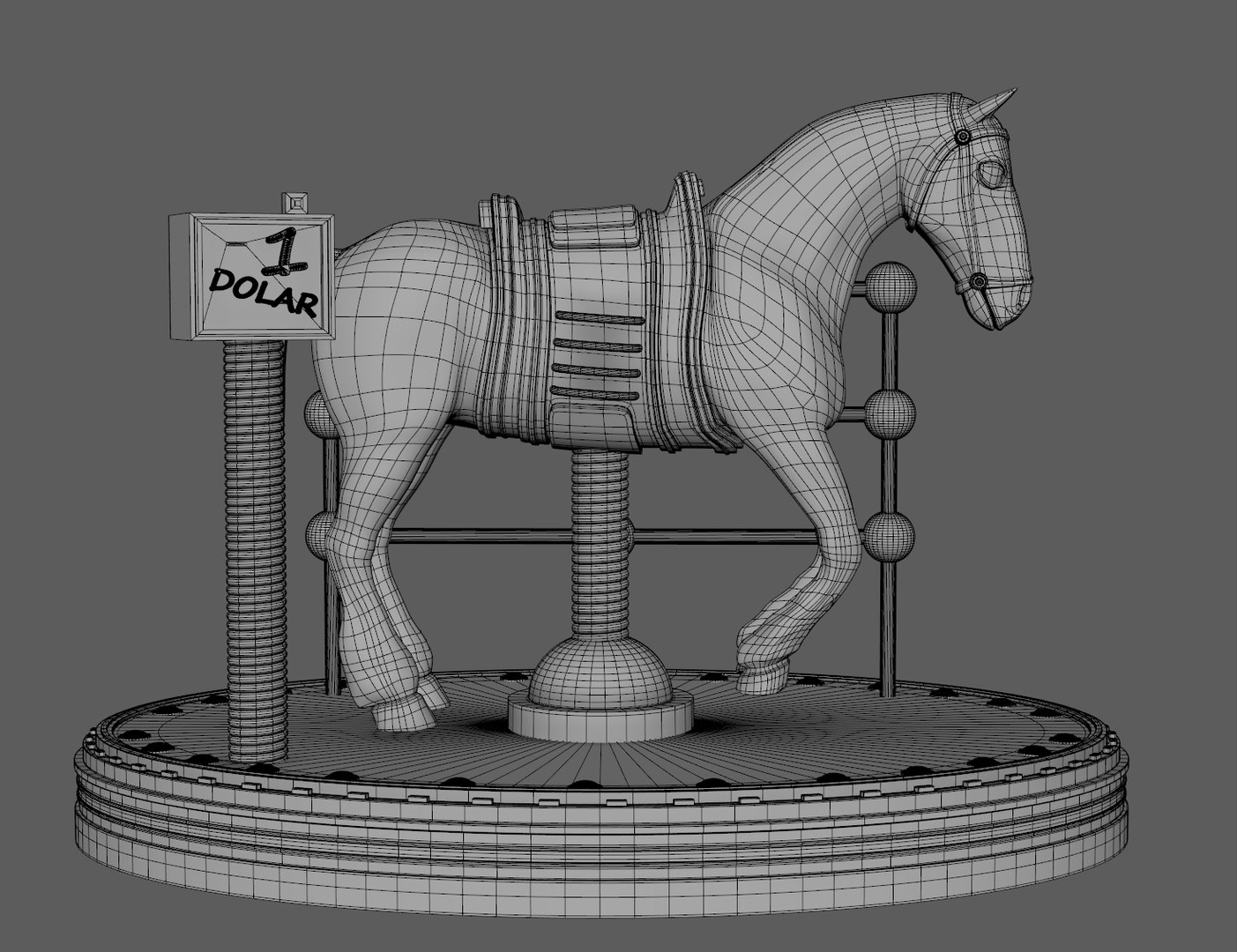 Ride Kiddie Pony 3D Model - TurboSquid 1644317