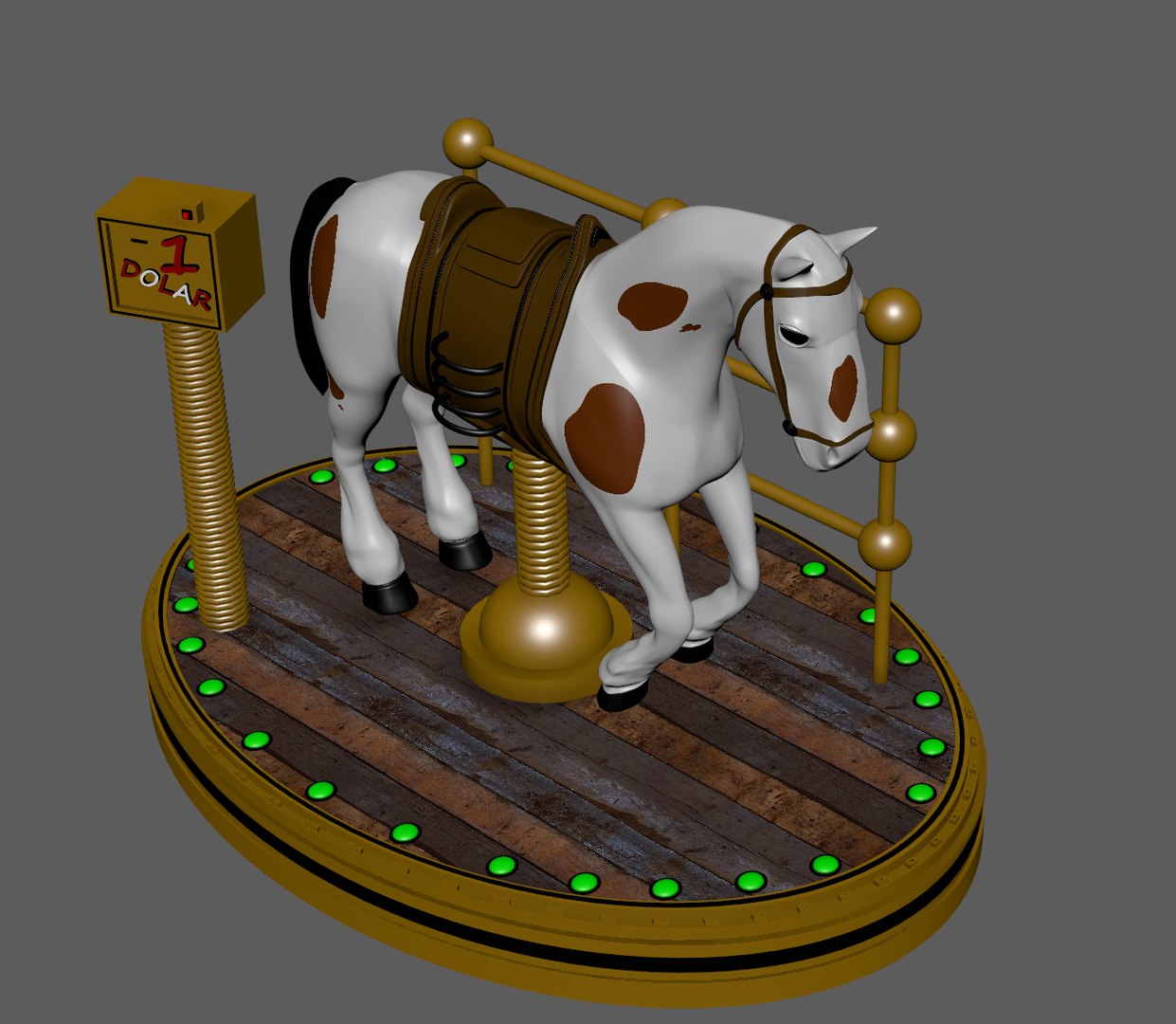 Ride Kiddie Pony 3D Model - TurboSquid 1644317