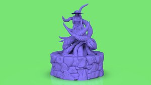 3D Diorama Jenny VS Tentacles model