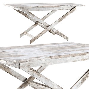 Eric Wooden Dining Table V2 3D