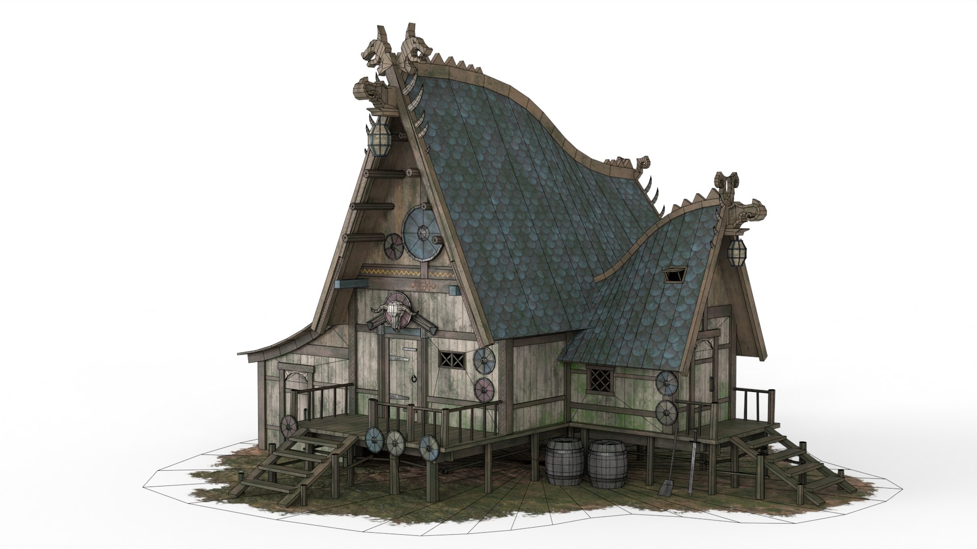 Viking House 04 3D - TurboSquid 1584396