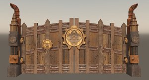 3d steampunk gate model