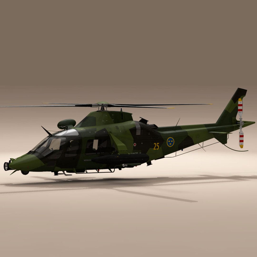 3d C4d Aw109 Helicopter