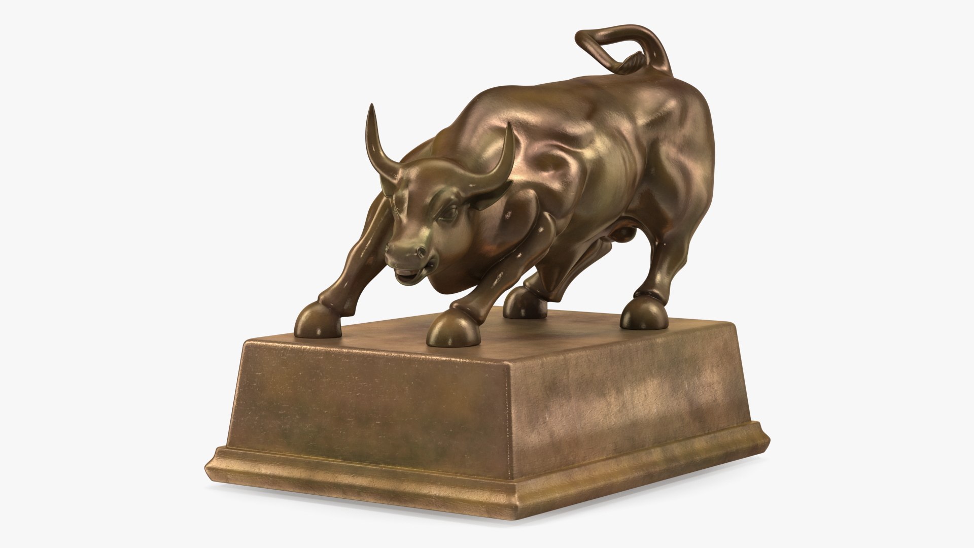 Bronze Bull Statue 3D model preview