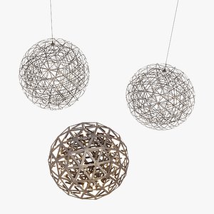 Modern Metal Mesh Pendant and Sphere Chandelier Pack