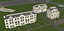 European style single-family villa manor Scenery yard 3D model