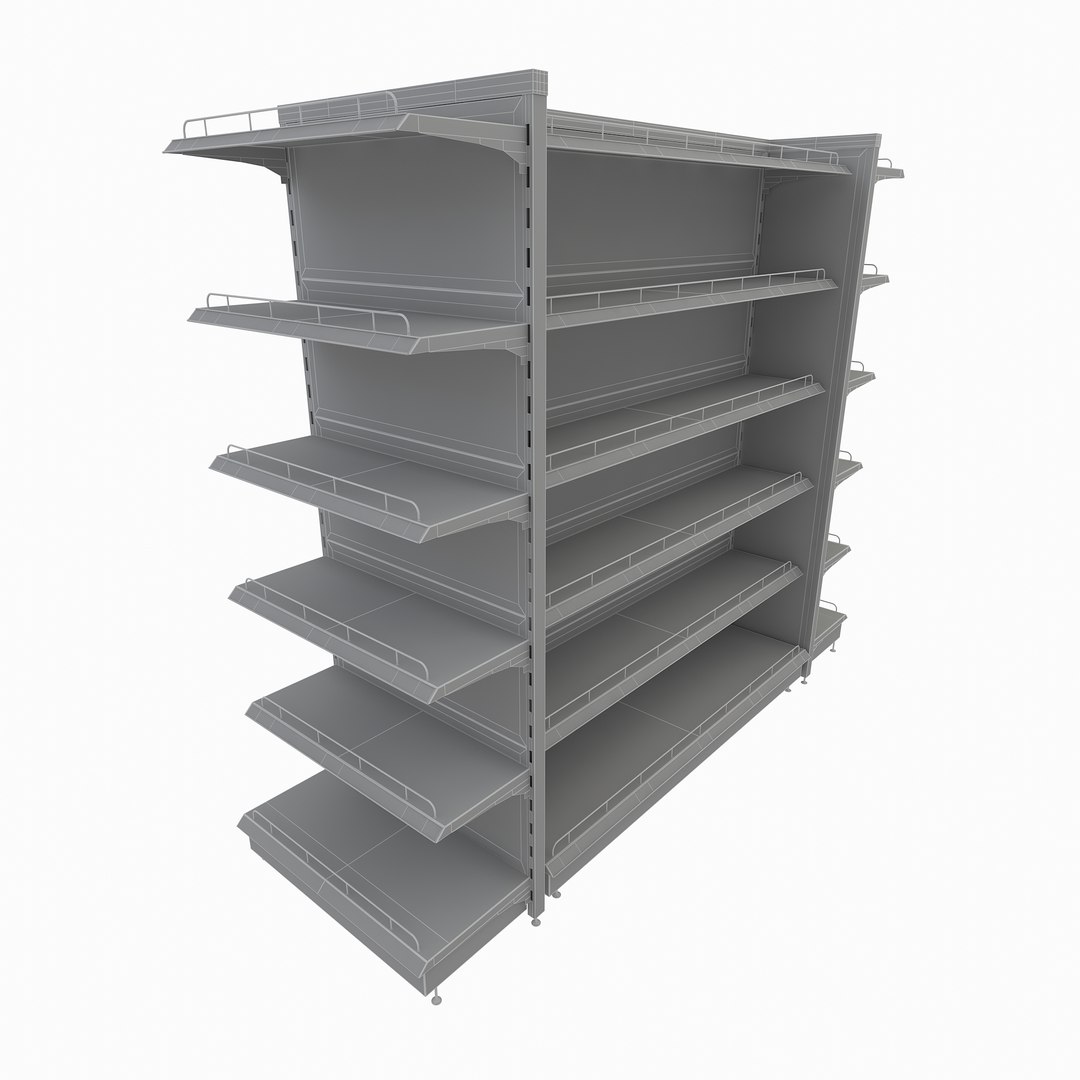Supermarket retail shelf model - TurboSquid 1399872