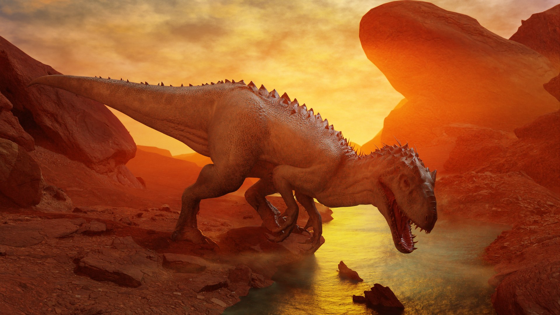 3D model Jurassic World Park Indominus Rex Blender VR / AR / low