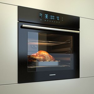 3d model built-in electric oven samsung