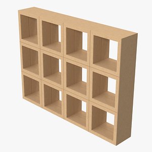 3D Cardboard Shelving Unit ELEMENT model