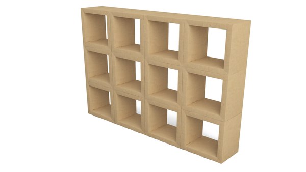 3D Cardboard Shelving Unit ELEMENT model - TurboSquid 1927327