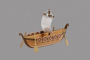 3D Viking Ship model