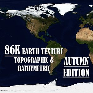 86K Earth Texture Topographic and Bathymetric - Autumn Edition