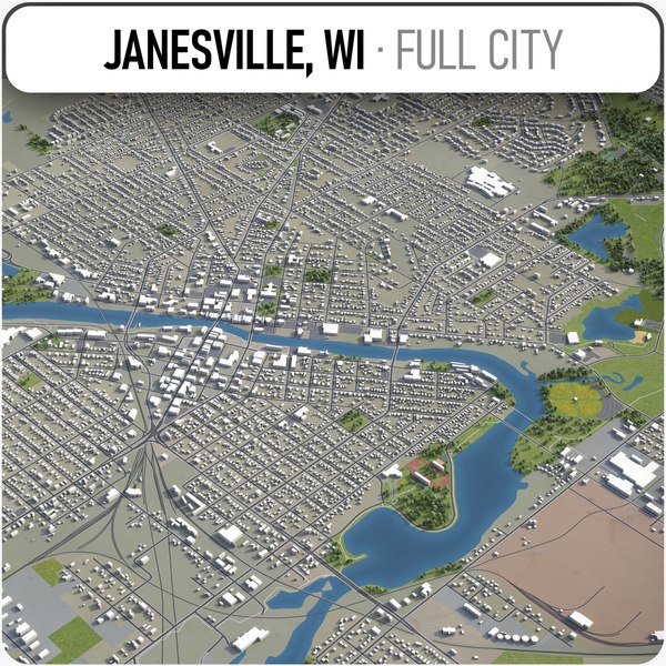 janesville surrounding - 3D model