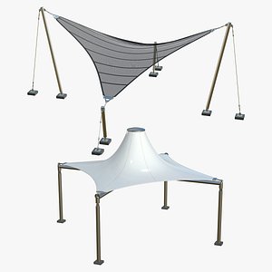 3D Tensile Structures Conical With Hyper