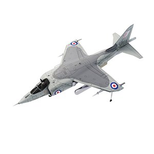 3D Hawker Harrier lowpoly jet fighter model